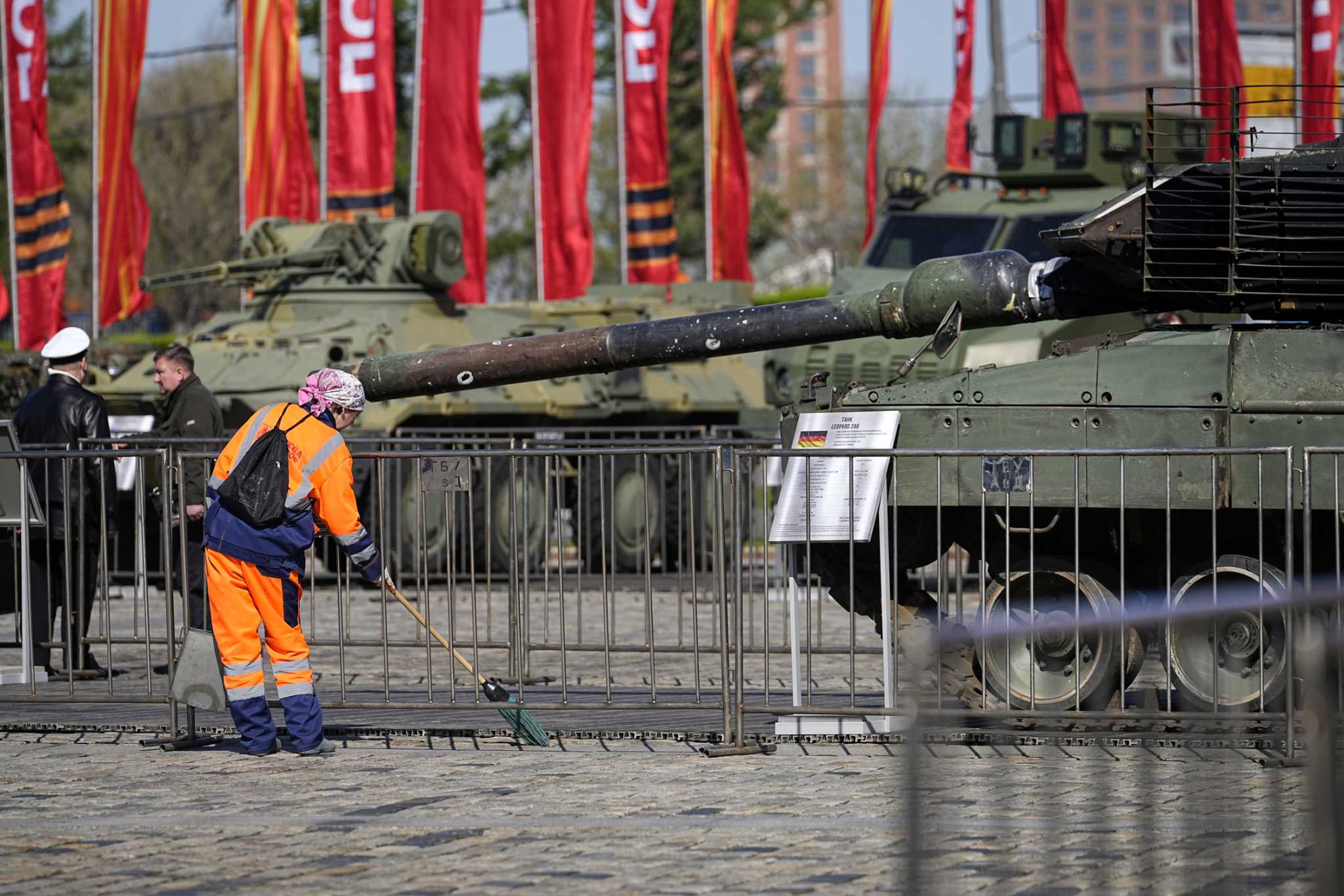 Kremlin parades Western equipment captured from Ukrainian army at Moscow exhibition