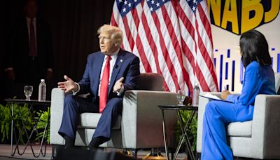 Trump falsely questions Kamala Harris's race and calls out interviewer as 'rude' at NABJ convention