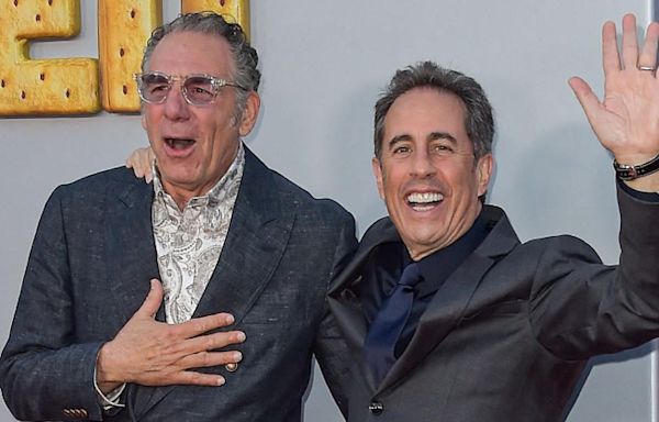 Michael Richards Reunites With 'Seinfeld' Costar Jerry Seinfeld in Rare Public Appearance at L.A. Movie Premiere: Photos