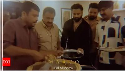 Unni Mukundan and 'Marco' team celebrate Eid ul-Adha on set with biryani | - Times of India