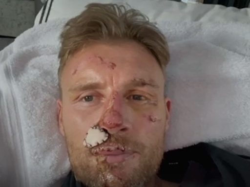 Freddie Flintoff films emotional hospital moment days after Top Gear crash