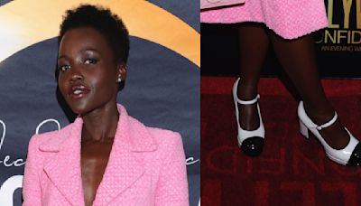 Lupita Nyong’o Dons Updated Chanel Capped Toe Mary Jane in Black and White at Hollywood Confidential Event Honoring...