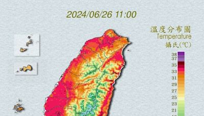 烤成紅番薯！高雄中午前飆至39.8度 2縣市「熱到發紫」