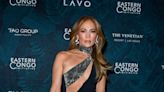 Jennifer Lopez Wore a Glitzy Gown With the Highest of Slits in Vegas