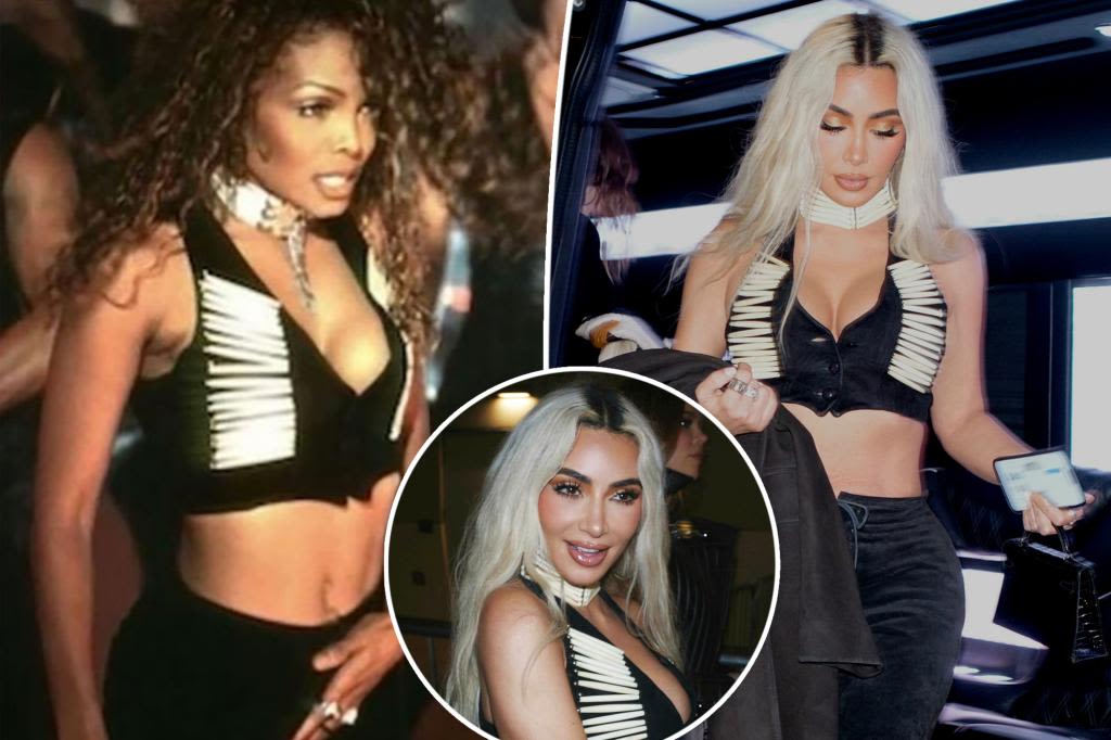 Kim Kardashian wears $25K auctioned Janet Jackson outfit from ‘If’ music video to concert
