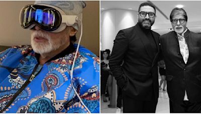 PIC: Amitabh Bachchan can't help but go 'Wooaaaaah' as Abhishek Bachchan introduces him to new gadget