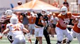 Watch Arch Manning unload TD bomb on first throw in Texas spring game