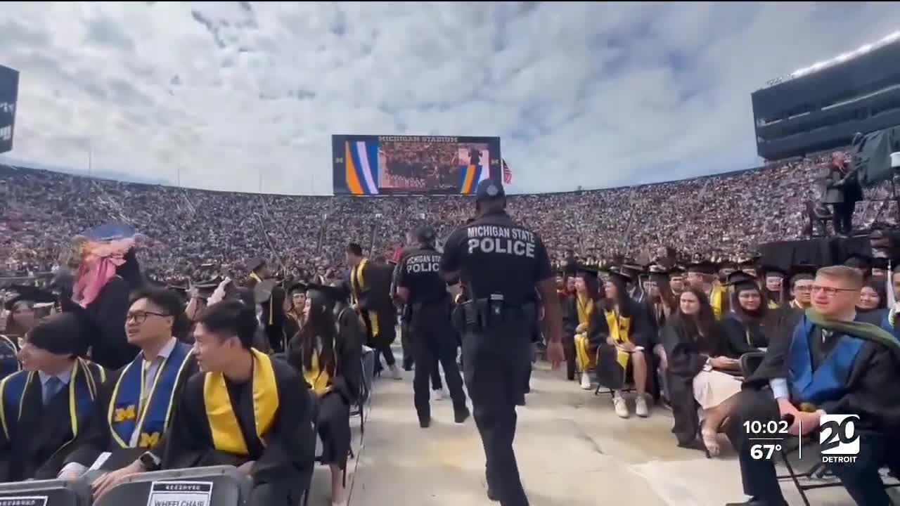 University of Michigan students stage protests amid graduation weekend