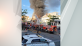 WATCH: Structure collapses in Pottsville blaze