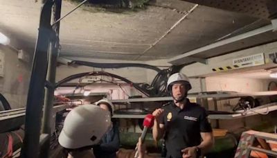 Explicaciones sobre las labores de vigilancia de la Policía Nacional en las galerías subterráneas de Pamplona