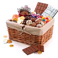 Packed with a variety of gourmet chocolates and sweets. A great option for those with a sweet tooth. Can be customized to include specific types of chocolate or brands.