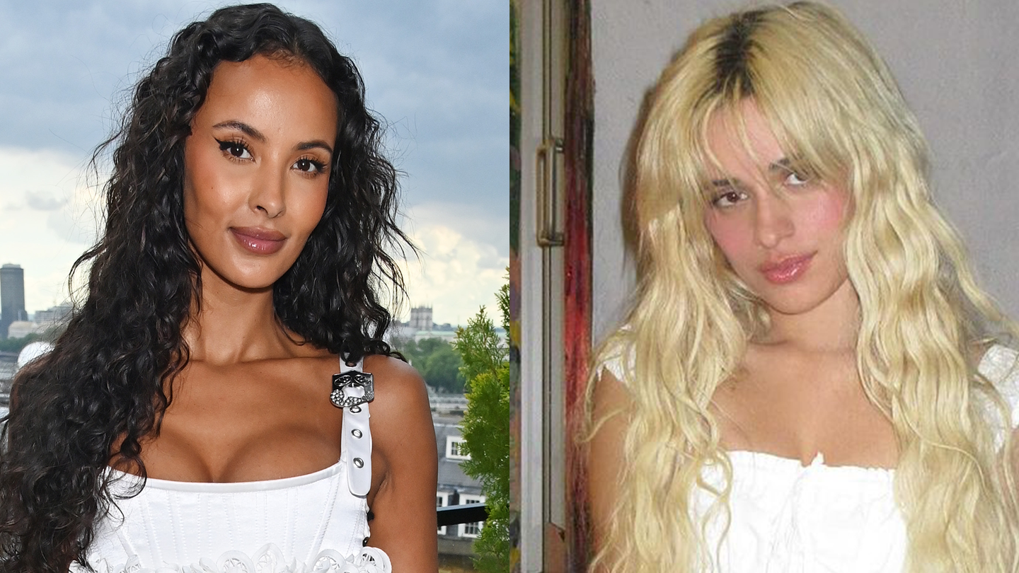 Maya Jama Just Wore the Exact Same transparent White Milkmaid Dress as Camila Cabello