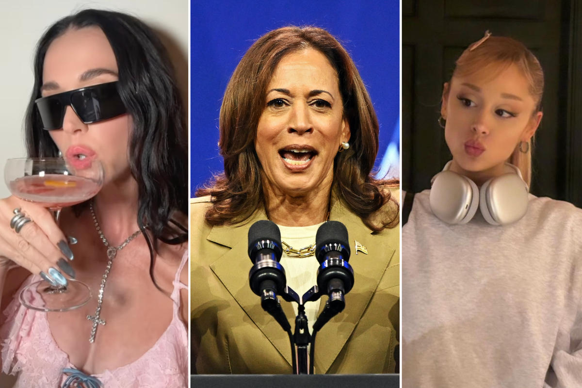 Katy Perry and Ariana Grande among stars to endorse Kamala Harris for president as Joe Biden drops out