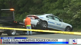 Stolen Memphis Police car crashes on Mud Island; suspect gets away