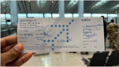 Microsoft outage: Indigo issues handwritten boarding pass, passenger's post goes viral. Airline reacts