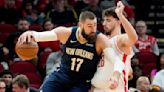 Valanciunas and Ingram lead Pelicans past Rockets 110-99 to snap 3-game skid