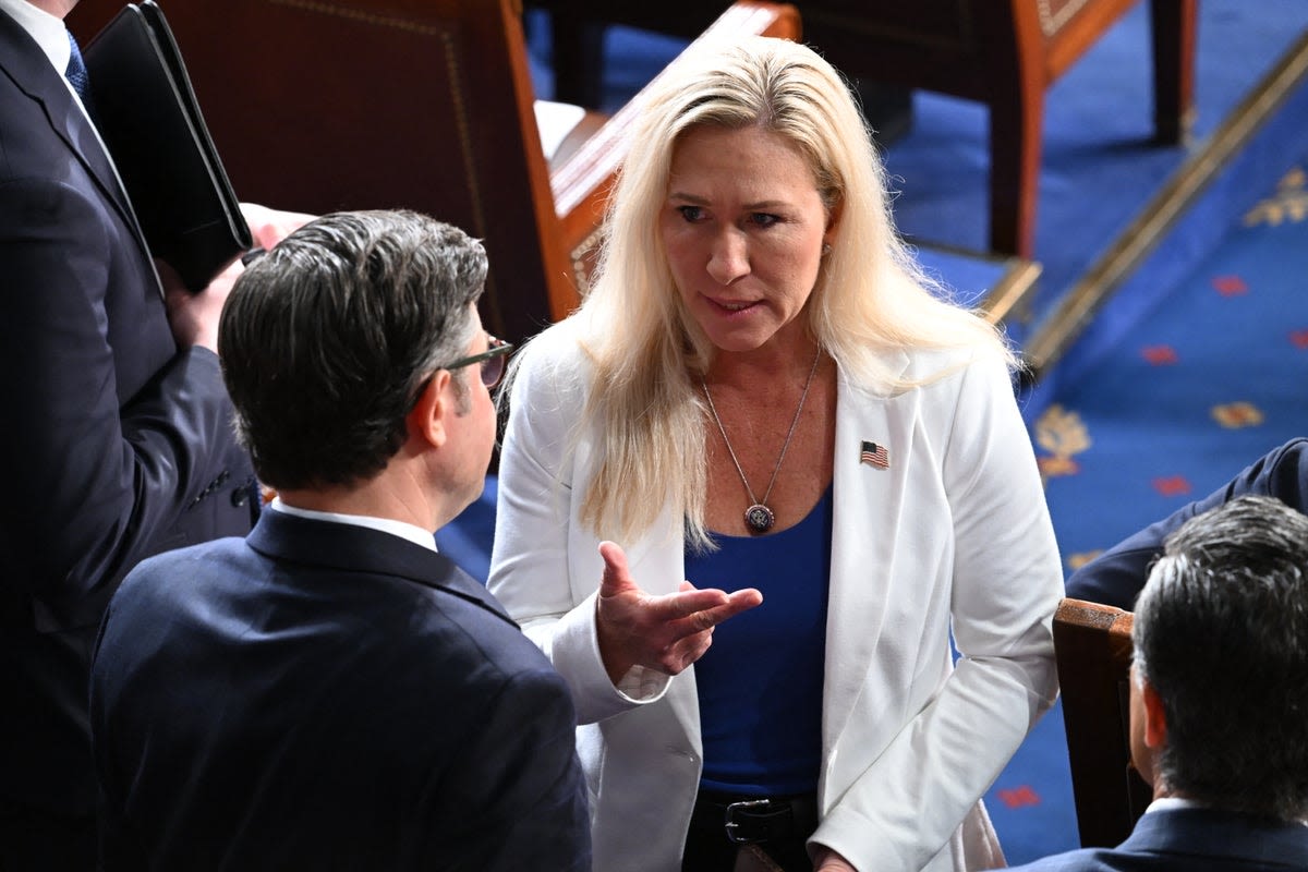 Watch again: Mike Johnson speaks as Marjorie Taylor Greene threatens vote to oust him