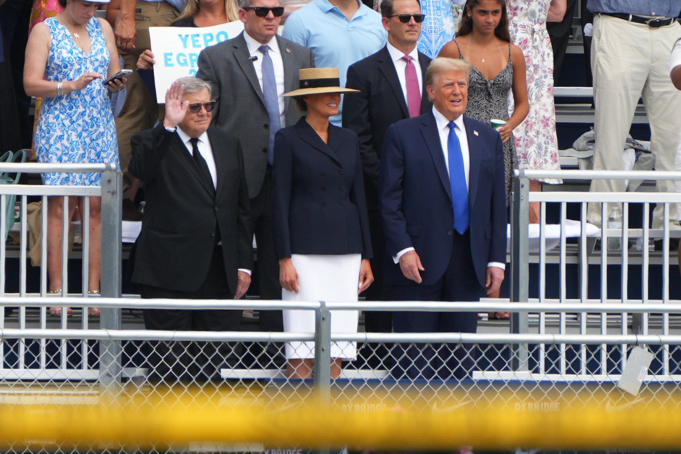 Trump calls Barron's graduation 'beautiful,' then says 'our enemies' threaten his freedom.