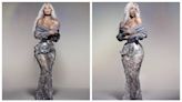 Met Gala 2024: Kim Kardashian shows off her TINY waist in silver corset gown - Times of India