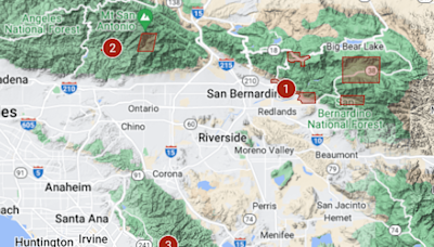 Map: Where Southern California’s three big wildfires are burning