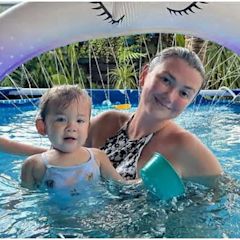 Angelica Panganiban shares pool photos with baby Bean
