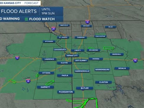 Flood watch issued for Kansas City area Saturday, Sunday afternoon