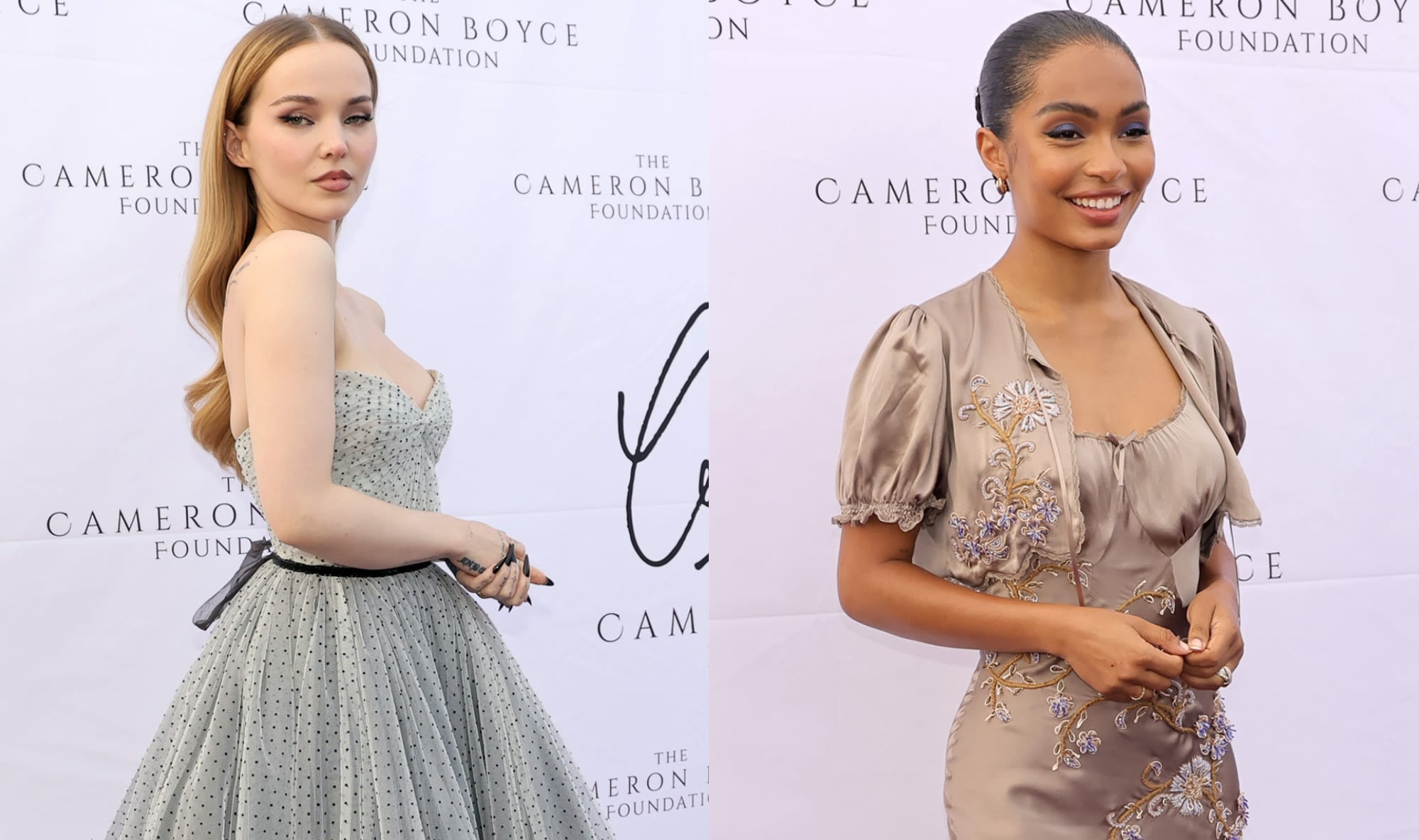 Dove Cameron Goes Strapless in Prabal Gurung, Yara Shahidi Embraces Vintage Christian Dior and More at Cameron Boyce...