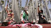 Abortion rights activists arrested for vandalizing LACMA's 'Urban Light' landmark, police say