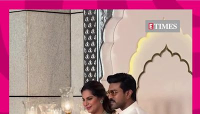 Ram Charan's Adorable Red Carpet Moment With Wife At Anant-Radhika Wedding | Entertainment - Times of India Videos