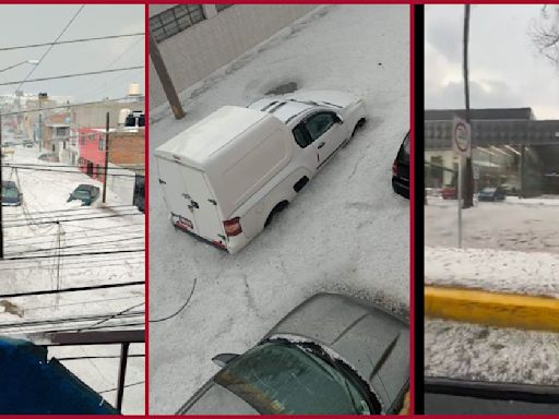 VIDEO: Granizada hoy provoca caída de árboles y postes en Puebla