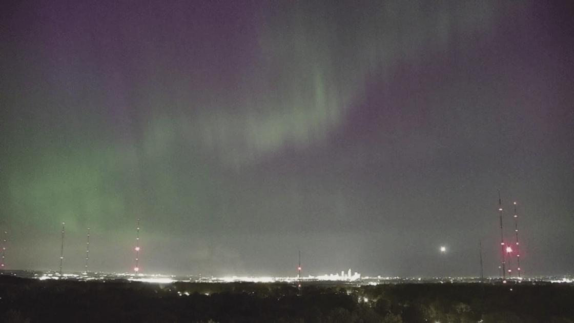 Watch: Northern lights seen from FOX 8 tower cam