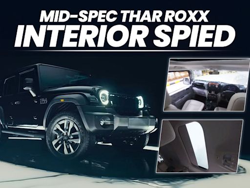 5 Door Mahindra Thar ROXX Mid-spec Variant Interior Spied Undisguised Ahead Of August 15 India Launch - ZigWheels