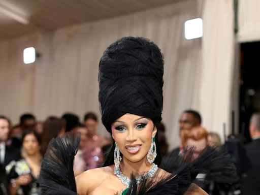 Cardi B’s Met Gala Ball Gown Is So Big, It Swallowed the Steps of the Met