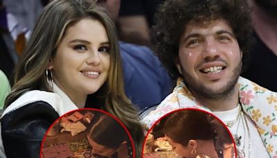 Selena Gomez lambe a virilha do namorado Benny Blanco no bolo ‘Open Wide’