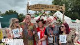 Glastonbury: Couple declare love at hand-tying festival