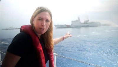 Sky News on board Philippine vessel attacked with water cannon