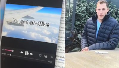 Man makes cheeky 'out of office' film for anyone who messages while he's away