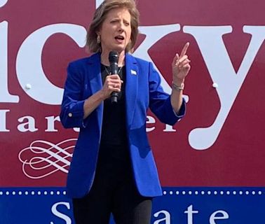 Rep. Vicky Hartzler speaks during a rally for her Senate campaign in Pleasant Hill on Thursday.