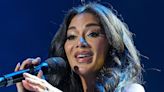 Nicole Scherzinger wows in elegant pale pink dress and fur shaw