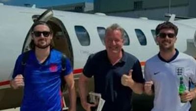 Piers Morgan backlash as he joins sons on private jet to Berlin for Euro final