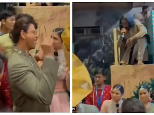 THIS video of Shah Rukh Khan dancing his heart out to Young Shahrukh song by Canadian rapper Tesher at Ambani wedding is simply unmissable! - WATCH | - Times of India