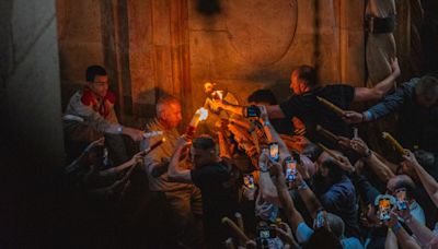 ‘Holy Fire’ ceremony at Jesus’ tomb marks beginning of Orthodox Easter celebrations