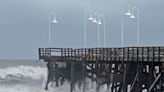 The aftermath of Hurricane Nicole as the storm made landfall in Florida