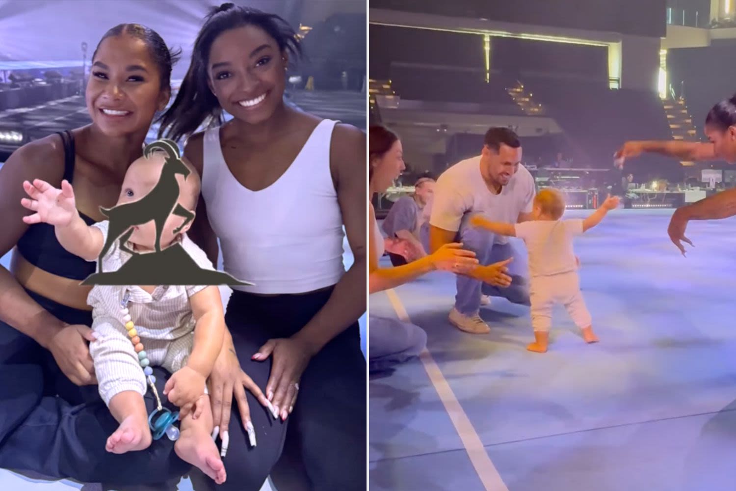 Becca Kufrin's Son Benson Take His First Steps with the Help of Simone Biles and Jordan Chiles: Watch