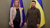 Zelenski y Metsola reivindican en Kiev la unidad europea ante la agresión rusa a Ucrania