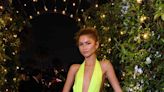 Zendaya's Neon Tennis Ball Dress Plunged Way Past Her Belly Button