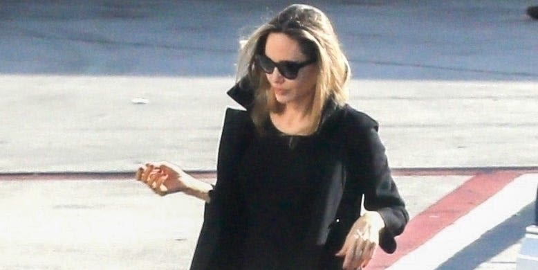 Angelina Jolie’s Latest Airport Look Includes Louboutin Espadrille Platforms