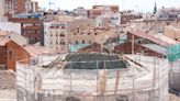 Atención a los medios tras el derrumbe de la cúpula de la iglesia de la Vera Cruz de Valladolid