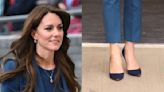 Kate Middleton Wears Her Favorite Gianvito Rossi Suede Pumps in Blue for Children’s Hospital Opening