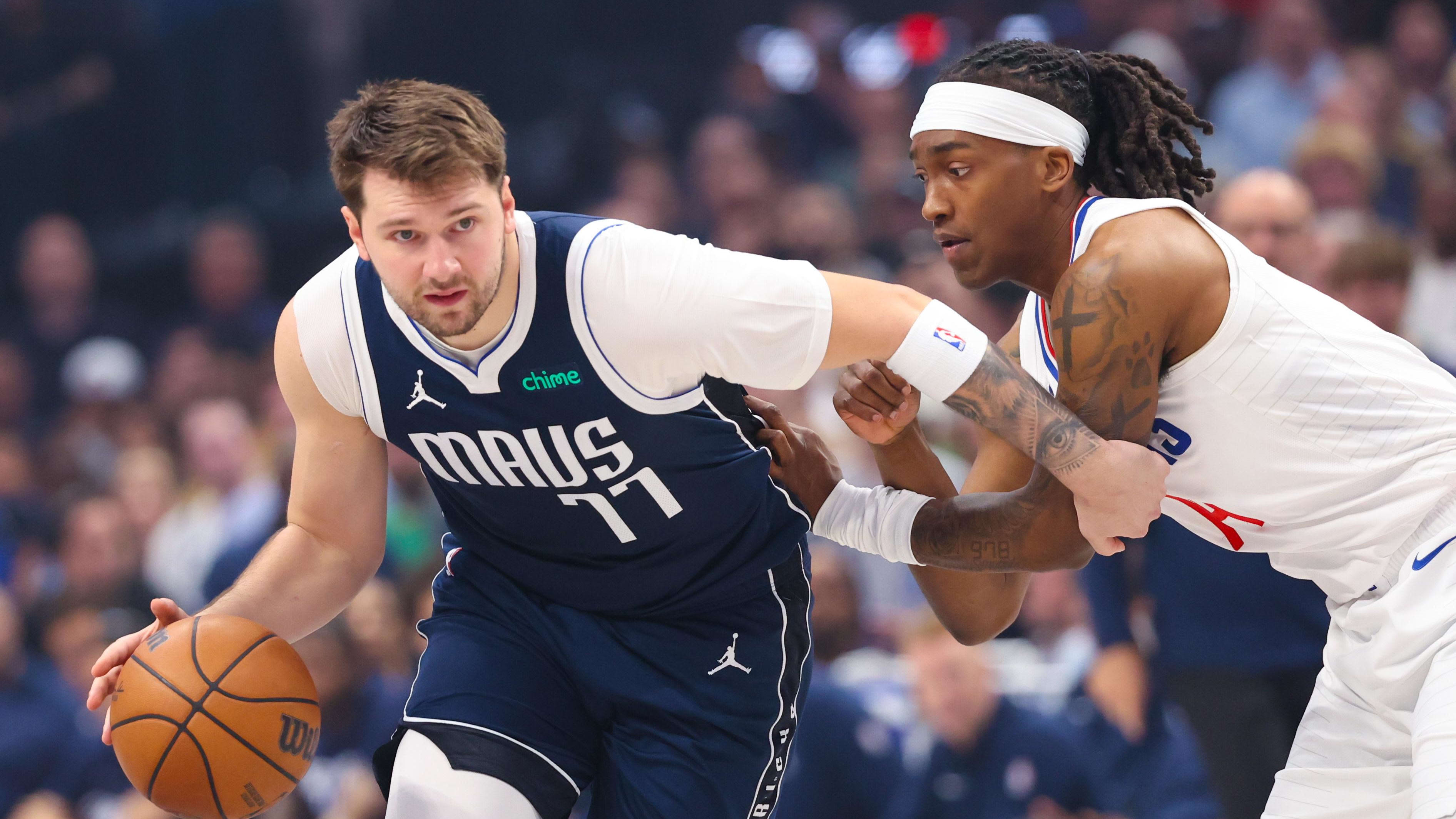 Clippers' Paul George, Terance Mann Talk Defending Dallas Mavericks' Luka Doncic